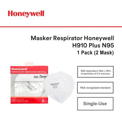 [EZO.4500086] Masker N95 Honeywell Respirator H910 Plus - 1 Pack isi 2 masker