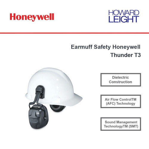 [EZO.4500091] Earmuff Safety Honeywell Thunder T3 ( Tanpa Helmet / Helm )