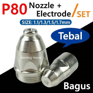 P80 Nozzle Electrode Plasma Cutting 1SET P-80 P 80 1.3mm 1.5mm 1.7mm