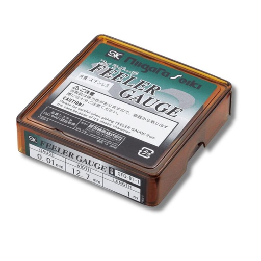 [EZM.1040278] Alat Ukur Celah Niigata Seiki SFG-10-5 Feeler Gauge Ketebalan 0.1mm Panjang 5 Meter SK Fuler Stainless Steel