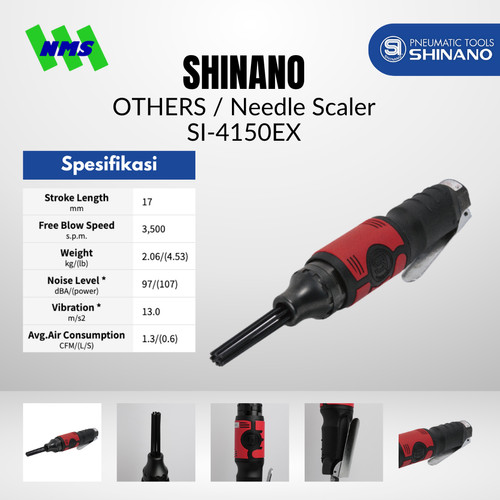 [EZM.1040291] NEEDLE SCALER Shinano SI-4150EX Chipping Gun Chisel Sclaer