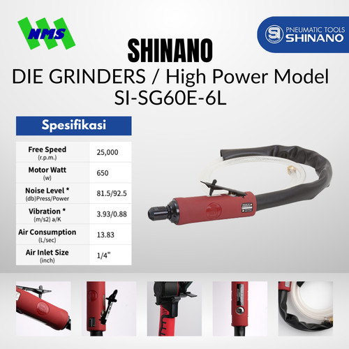 [EZM.1040302] DIE GRINDER Shinano SI-SG60E-6L Mesin Gerinda Angin High Power Model