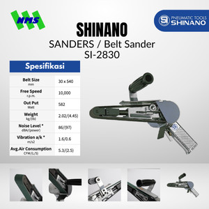 [EZM.1040342] Mesin Amplas Angin Shinano SI-2830 Air Belt Sander Sabuk 30mm x 540mm Speed 10000 rpm