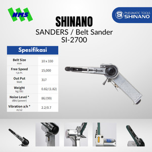 [EZM.1040353] Mesin Amplas Angin Shinano SI-2700 Air Belt Sander 10mm x 330mm 15000 rpm