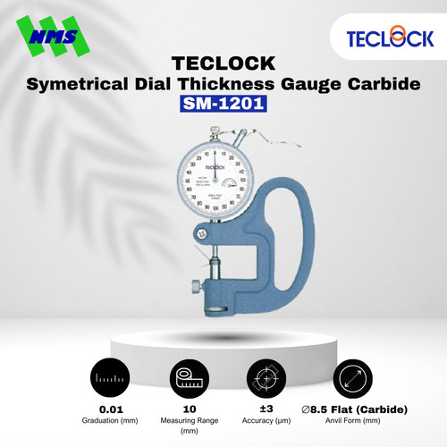 [EZM.1040466] TECLOCK SM-1201 Symetrical Dial Thickness Gauge Carbide 10mm