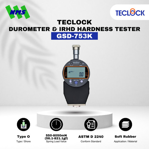 [EZM.1040498] TECLOCK GSD-753K Durometer Hardness Tester 8050mN Shore O Digital