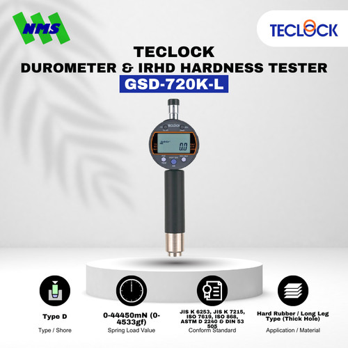 [EZM.1040505] TECLOCK GSD-720K-L Durometer Hardness Tester 44450mN Shore D Digital