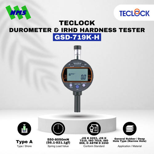 [EZM.1040510] TECLOCK GSD-719K-H Durometer Hardness Tester Shore A Digital Deep Hole