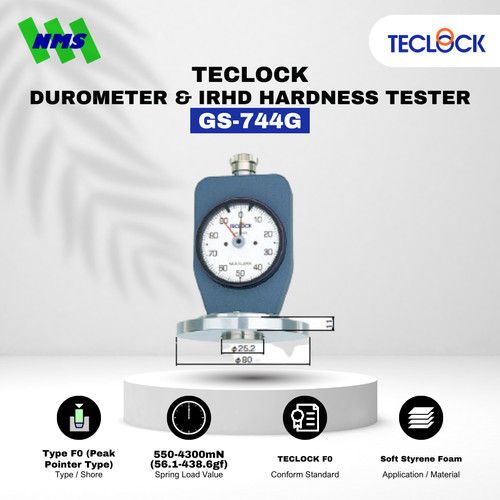 [EZM.1040522] TECLOCK GS-744G Durometer Hardness Tester 4300mN Shore F0 Soft Styrene