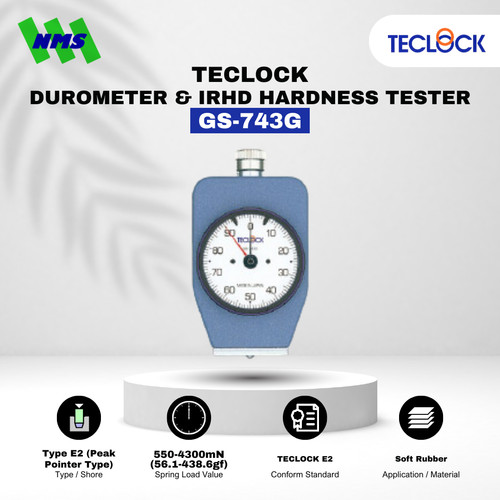 [EZM.1040523] TECLOCK GS-743G Durometer Hardness Tester 4300mN Shore E2 Soft Rubber