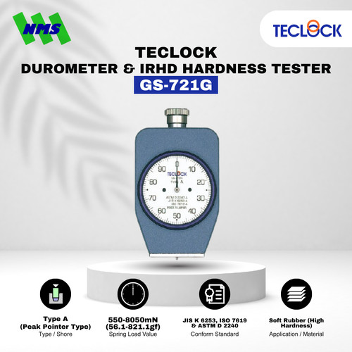 [EZM.1040526] TECLOCK GS-721G Durometer Hardness Tester 8050mN Shore A Soft Rubber