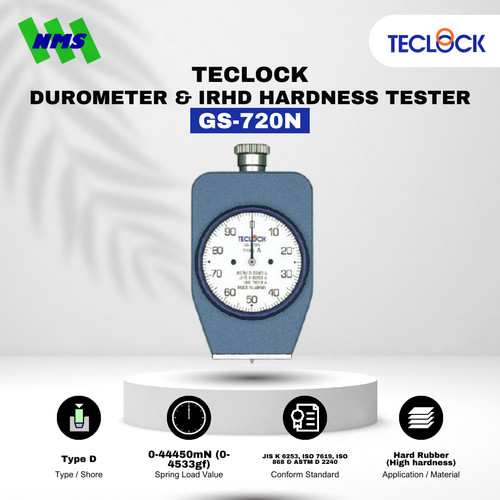 [EZM.1040530] TECLOCK GS-720N Durometer Hardness Tester 44450mN Shore D Hard Rubber