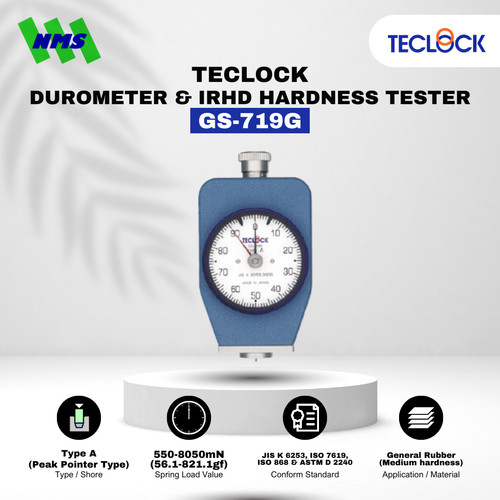 [EZM.1040531] TECLOCK GS-719G Durometer Hardness Tester 8050mN Shore A Peak Pointer