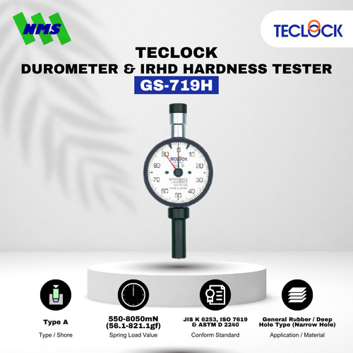 [EZM.1040534] TECLOCK GS-719H Durometer Hardness Tester 8050mN Shore A Deep Hole