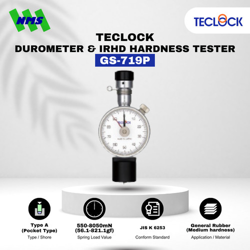 [EZM.1040535] TECLOCK GS-719P Durometer Hardness Tester 8050mN Shore A Medium Hard