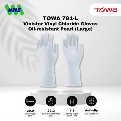 [EZM.1040545] Sarung Tangan Tahan Minyak Towa 781-L PVC Oil-resistant Thin Gloves