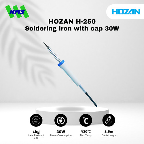 [EZM.1040547] Solder HOZAN H-250 Soldering Iron with Heat Resistant Cap 30W