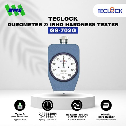 [EZM.1040550] TECLOCK GS-702G Durometer Hardness Tester 0-44483mN Shore D