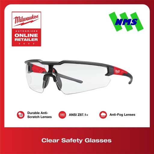 [EZM.1040602] Kaca Mata Milwaukee 48-73-2000A Clear Safety Glasses Bening