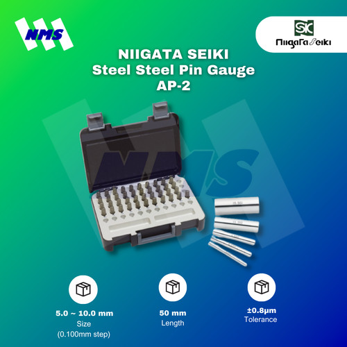 [EZM.1040828] Niigata Seiki AP-2 Steel Pin Gauge Set 5mm ~ 10mm (0.100 mm step)