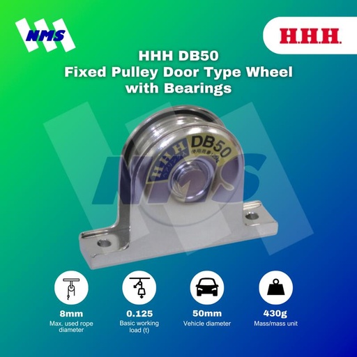 [EZM.1040829] Katrol HHH DSB50 Fixed Pulley Door Type Wheel with Bearings