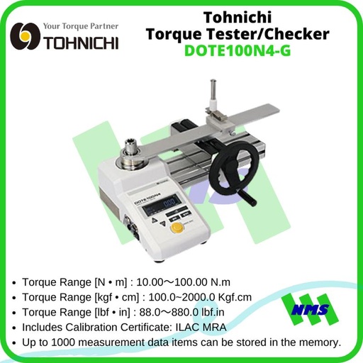 [EZM.1040847] Alat Kalibrasi Kunci Torsi Tohnichi DOTE100N4-G Torque Tester 10~100Nm