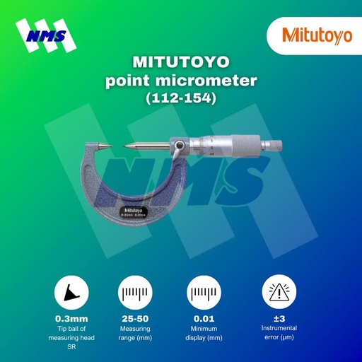 [EZM.1040850] Mikrometer Mitutoyo CPM15-50 Point Micrometer 25-50mm (112-154)