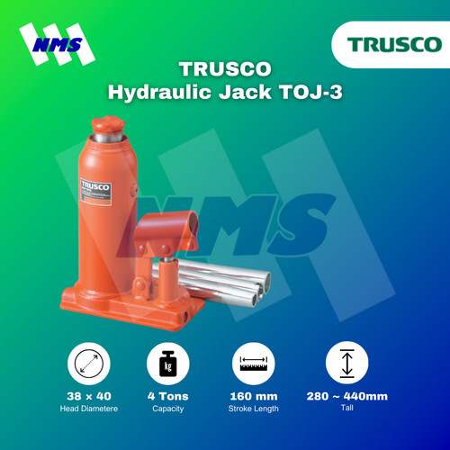 [EZM.1040853] Dongkrak TRUSCO TOJ-30 Hydraulic Jack 30 Ton Original