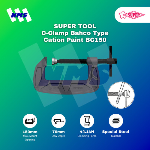 [EZM.1040854] Klem Super Tool BC150 C-Clamp Bahco Type 150mm Cation Paint