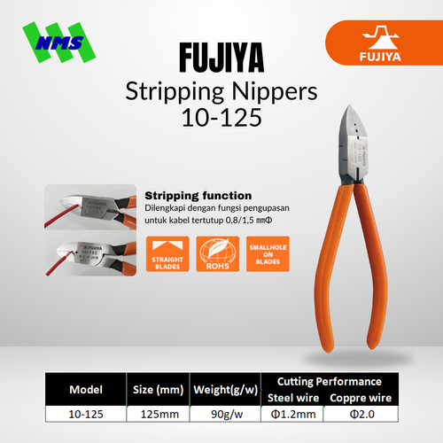 [EZM.1040863] Tang Potong FUJIYA 10-125 Straight Nippers Japan 5 Inci 125mm