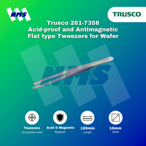 [EZM.1040868] Pinset TRUSCO 2ADE-SA Acid-proof Anti-Magnet Tweezers for Wafer 120mm