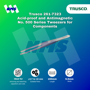 [EZM.1040873] Pinset TRUSCO 571-SA Acid-Proof & Anti-Magnetic No. 500 Tweezers 150mm