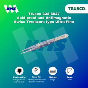 [EZM.1040874] Pinset TRUSCO 1G-SA Acid-proof Antimagnetic Swiss Tweezers 120mm Fine