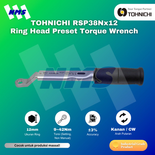 [EZM.1040885] Kunci Torsi TOHNICHI RSP38Nx12 Ring Head Preset Torque Wrench