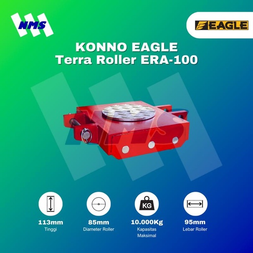 [EZM.1040888] RODA PEMINDAH BARANG KONNO EAGLE ERA-100 MACHINERY MOVER ROLLER ROLL TANK 10 TON