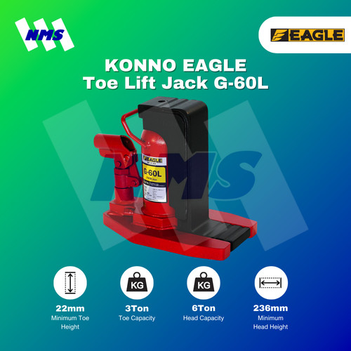 [EZM.1040890] Toe Jack / Bottle Jack 6 Ton Dongkrak Botol KONNO EAGLE G-60L