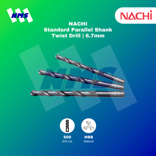 [EZM.1040979] Mata Bor NACHI 6.7mm Standard Parallel Shank Twist Drill HSS List 500