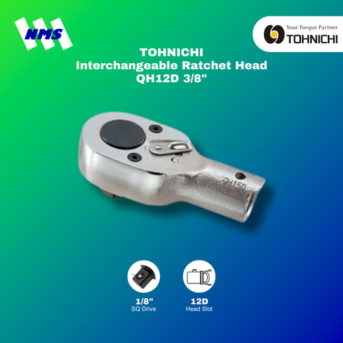 [EZM.1040980] TOHNICHI QH12D 3/8" Interchangeable Ratchet Head Untuk CL CEM dll