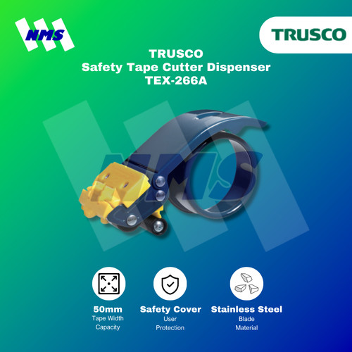 [EZM.1040984] Dispenser Pemotong Lakban TRUSCO TEX-266A Safety Tape Cutter Steel