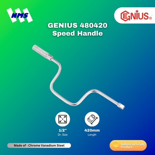 [EZM.1041019] Gagang Handle GENIUS 480420 Speed Handle 1/2" Panjang = 420mm