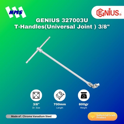 [EZM.1041143] Kunci T GENIUS 327003U T-Handles Universal Joint 3/8" Panjang = 700mm