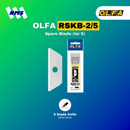[EZM.1041201] Refill Pisau OLFA RSKB-2/5 Spare Blade untuk Cutter SK Original isi 5