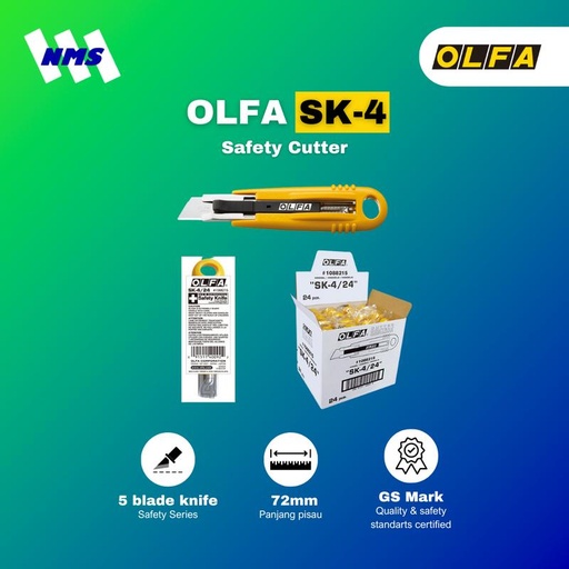 [EZM.1041202] OLFA SK-4 Safety Cutter Original
