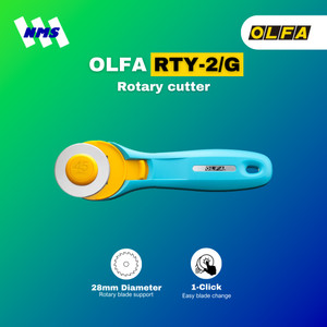 [EZM.1041209] Alat Gunting Kain OLFA RTY-2/G Rotary Cutter Pisau Cuter Pemotong Kertas Kado