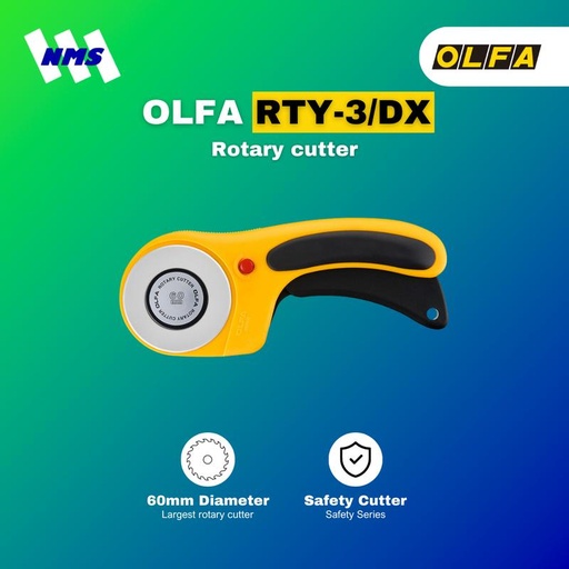 [EZM.1041220] Alat Gunting Kain OLFA RTY-3/DX Rotary Cutter Pisau Kater Bulat Pemotong Perca