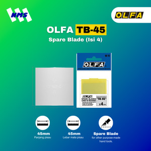 [EZM.1041225] Refill Pisau OLFA TB-45 Spare Blade Scraper for T-45 Ori Isi 4 pcs
