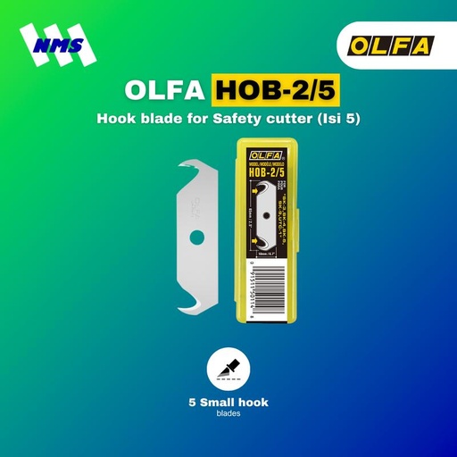 [EZM.1041227] Refill Pisau OLFA HOB-2/5 Hook blade for SK Safety cutter Ori Isi 5