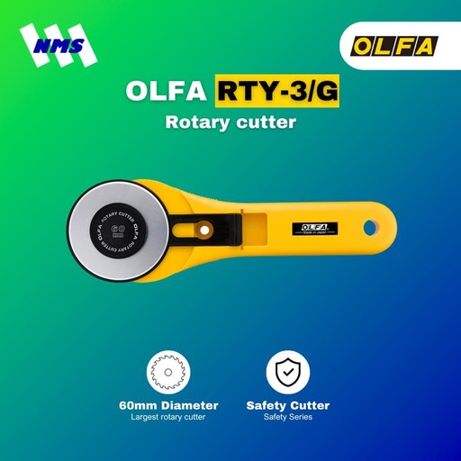 [EZM.1041228] Pemotong Kain OLFA RTY-3/G Rotary Cutter Pisau Cuter Bulat