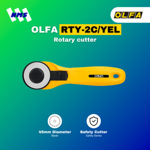 [EZM.1041230] Pemotong Kain OLFA RTY-2C/YEL Rotary Cutter Original Kater Bulat