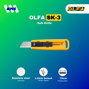 [EZM.1041237] Pemotong Kardus OLFA SK-3 Sub Knife Original Cutter Mini
